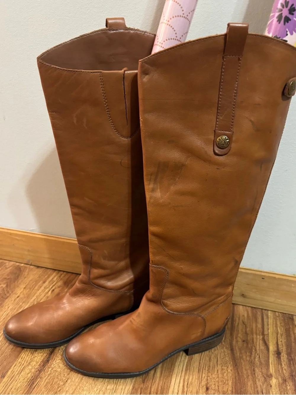 Sam Edelman Women’s Tall Riding Boots in Brown - Classic Leather 8 M